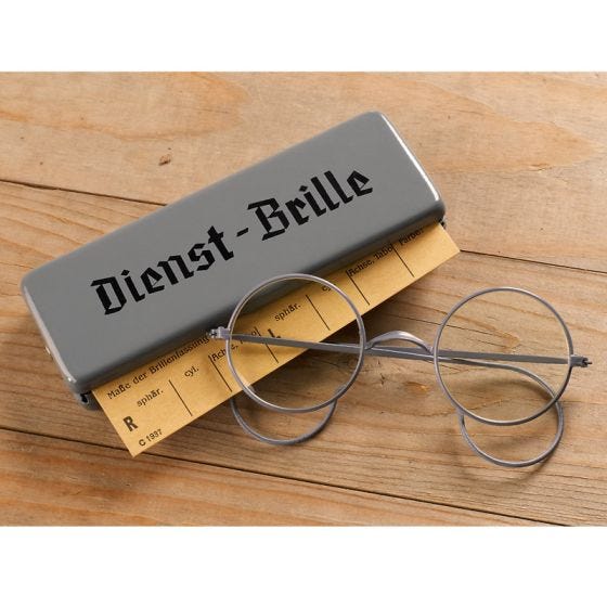 Mil-Tec Dienst-Brille Glasögon med Metallfodral
