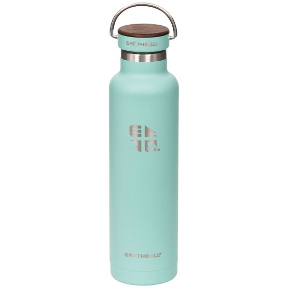 Earthwell Woodie Vakuumflaska 650 ml - Walnut/Aqua Blue