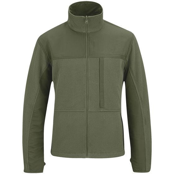 Propper Teknisk Sweater med hel Dragkedja Oliv