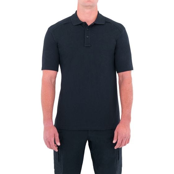 First Tactical Kortärmad Pikétröja med Pennficka Bomull för Män Midnight Navy