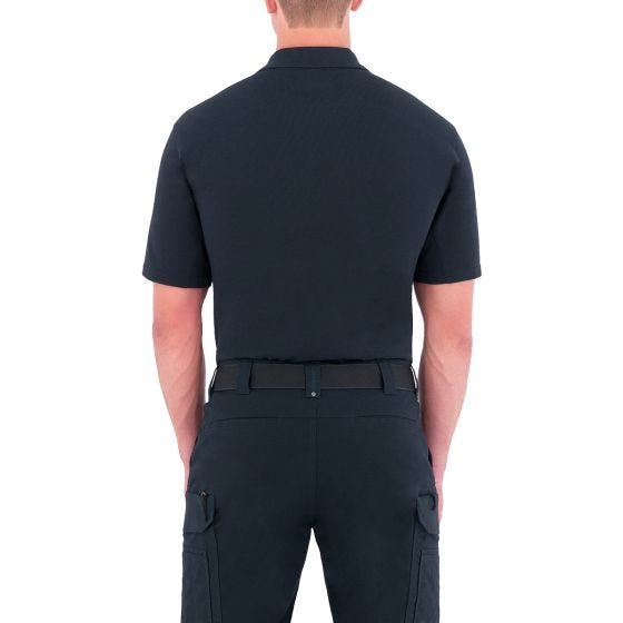 First Tactical Kortärmad Pikétröja med Pennficka Bomull för Män Midnight Navy