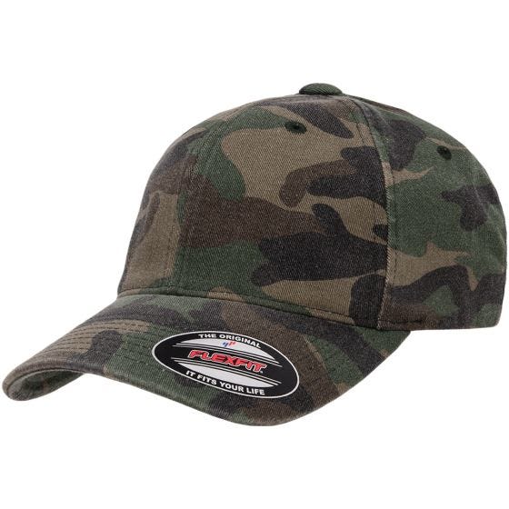Flexfit Garment Washed Camo Lock - Tvättad Woodland