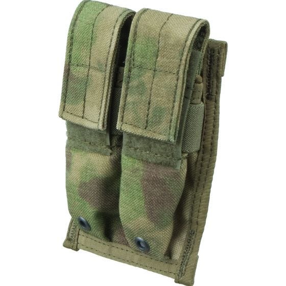 Flyye MOLLE Dubbel Magasinficka 9 mm - A-TACS FG