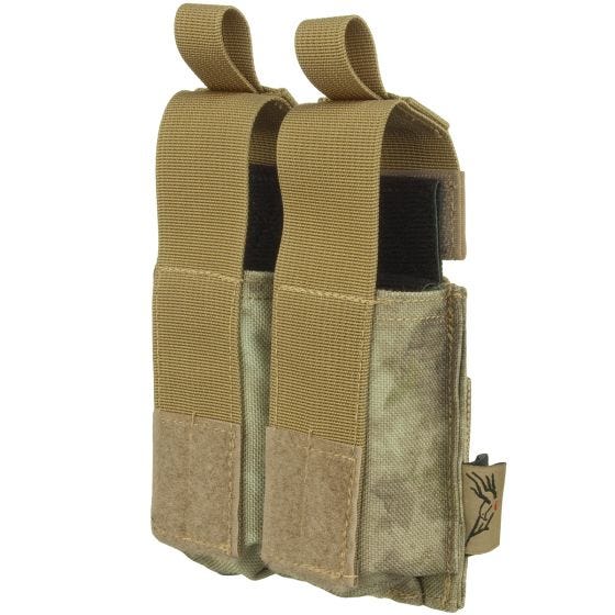 Flyye Ver. HP Dubbel Pistol Magasinficka 9 mm MOLLE - A-TACS AU