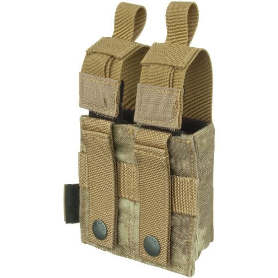 Flyye Ver. HP Dubbel Pistol Magasinficka 9 mm MOLLE - A-TACS AU