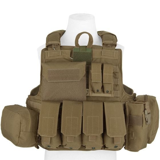 Flyye Force Recon ver. Mar Väst med Fickset - Coyote Brown
