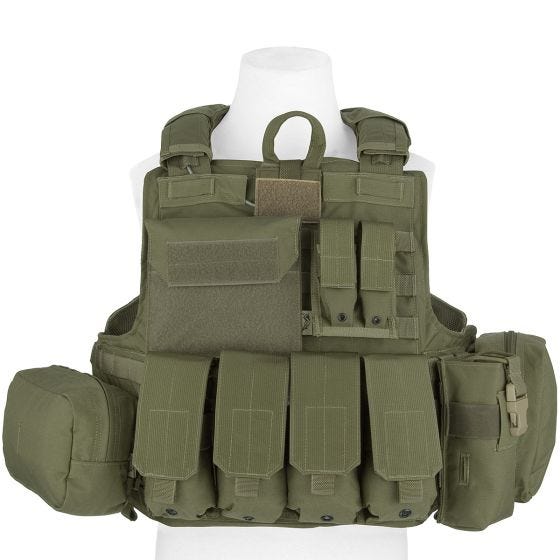 Flyye Force Recon ver. Mar Väst med Fickset - Ranger Green