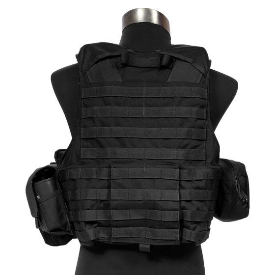 Flyye Force Recon ver. Land Väst med Fickset - Svart