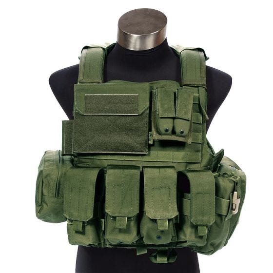 Flyye Force Recon ver. Land Väst med Fickset - Olive Drab