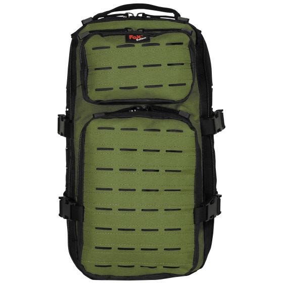 Fox Outdoor Assault-Travel Ryggsäck - Svart/OD Grön
