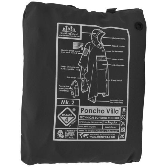 Hazard 4 Villa Technical Softshellponcho Svart