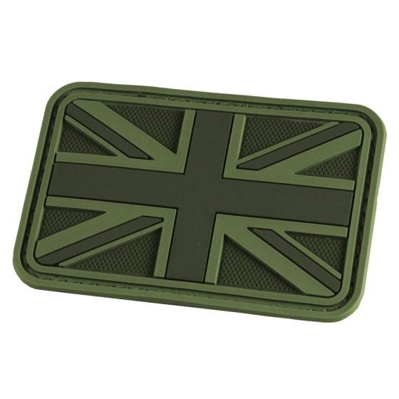Hazard 4 3D Union Jack UK Flag Moralmärke - OD Grön