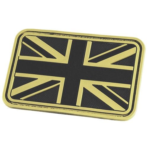 Hazard 4 3D Union Jack UK Flag Moralmärke - Glows in the Dark
