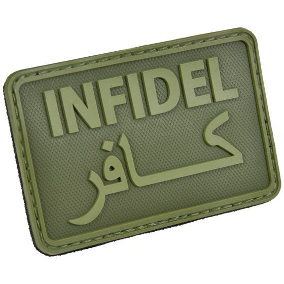 Hazard 4 Infidel Morale Joke Märke - OD Grön