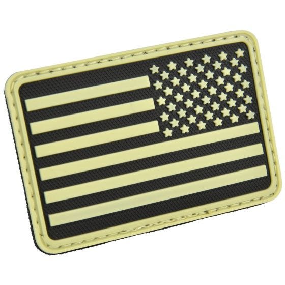 Hazard 4 USA Flag Moralmärke Höger Arm - Glows in the Dark