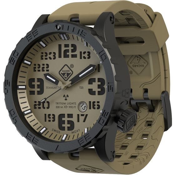 Hazard 4 Heavy Water Diver Titan Tritium Klocka - Arid Green/Gul