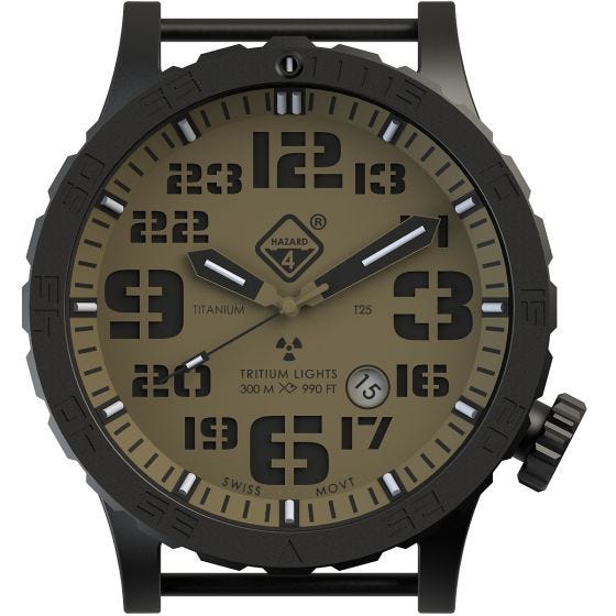 Hazard 4 Heavy Water Diver Titan Tritium Klocka - Arid Green/Gul