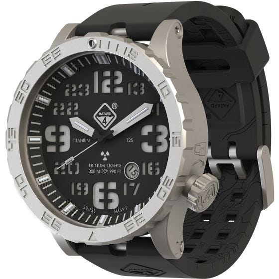 Hazard 4 Heavy Water Diver Titan Tritium Klocka - Blacktie Grön/Gul
