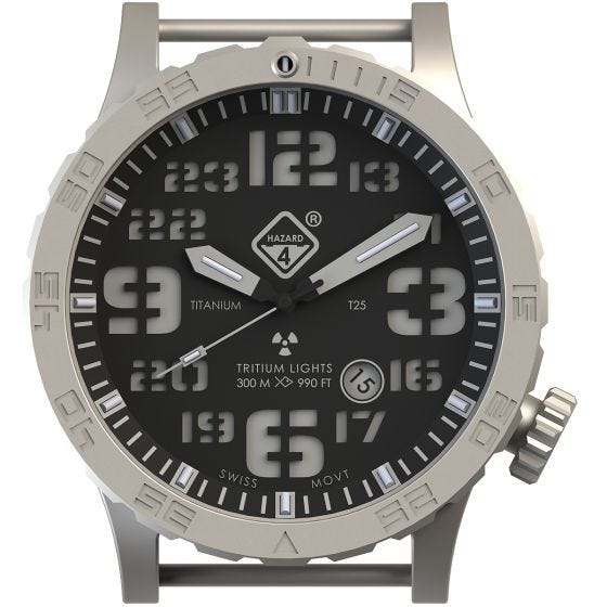 Hazard 4 Heavy Water Diver Titan Tritium Klocka - Blacktie Grön/Gul
