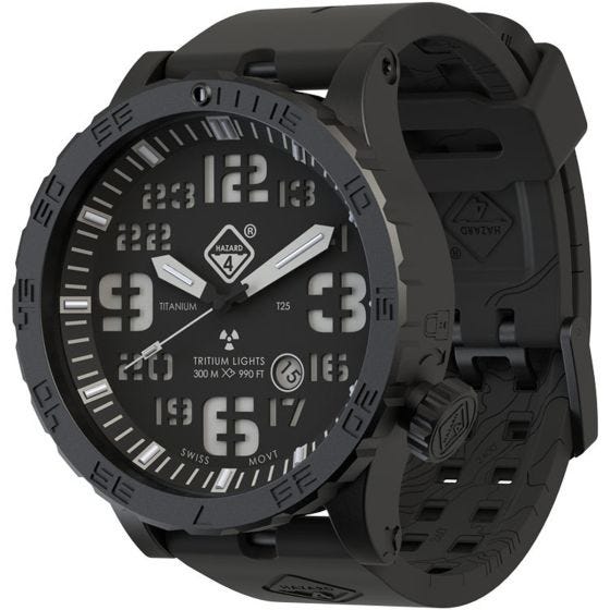 Hazard 4 Heavy Water Diver Titan Tritium Klocka - Nightwatch Grön/Gul
