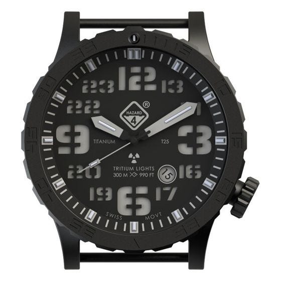 Hazard 4 Heavy Water Diver Titan Tritium Klocka - Nightwatch Grön/Gul