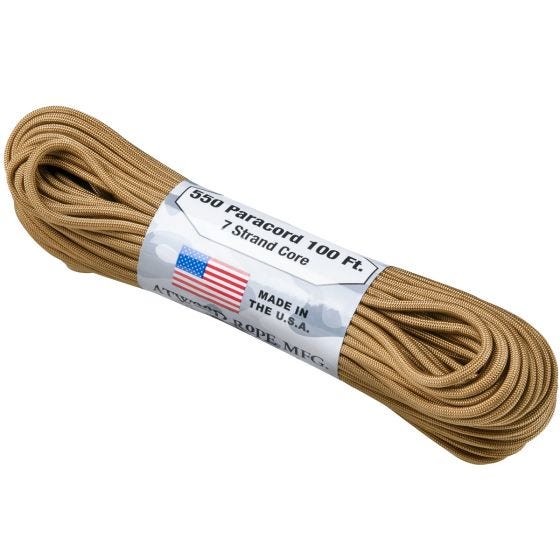 Atwood Rope Fallskärmslina 550 Lbs. - Coyote