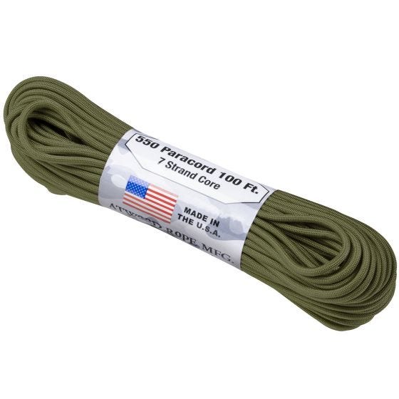 Atwood Rope Fallskärmslina 550 Lbs. - Olivgrön