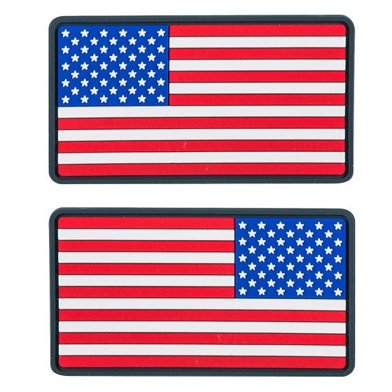 Helikon Large USA Flag PVC Märke (2-pack) - True Colours