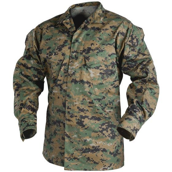 Helikon USMC Skjorta Poly-bomull Twill - Digital Woodland