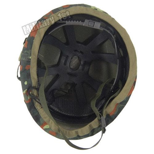 MFH Plasthjälm med Tygskydd - Flecktarn