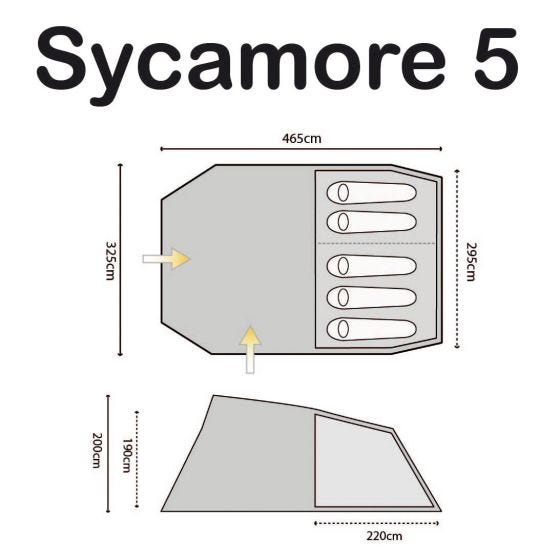 Highlander Sycamore 5 Tält - Meadow/Spring Green