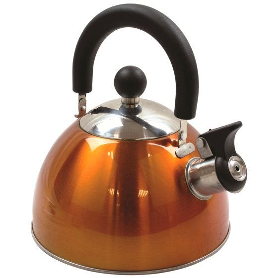 Highlander Deluxe Visslande Kittel Rostfritt Stål Orange