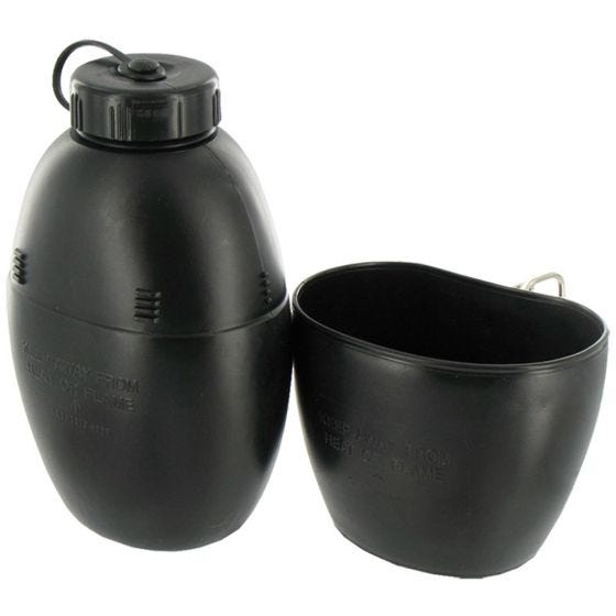 Highlander 58 Pattern Vattenflaska och Mugg - Svart