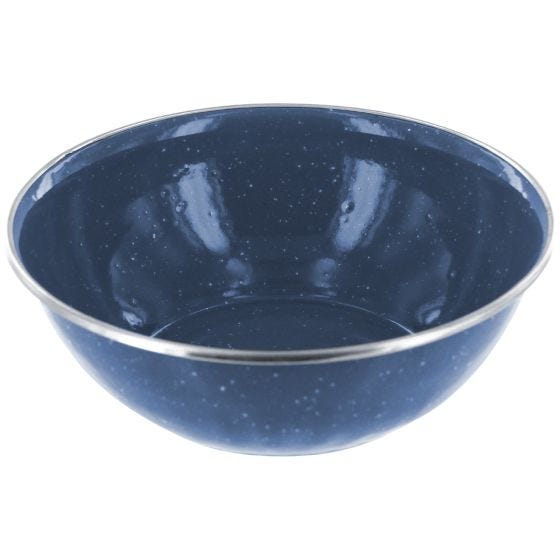 Highlander Deluxe Skål Emalj - Navy Blue