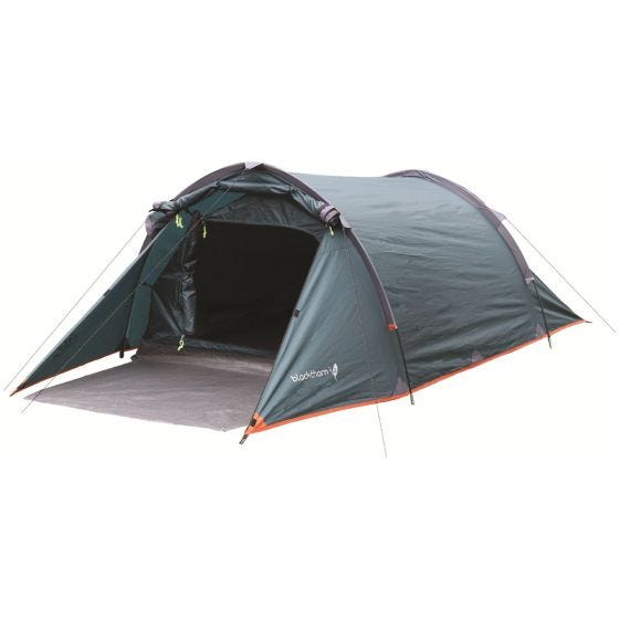 Highlander Blackthorn 2 Tält - Hunter Green/Orange Trim