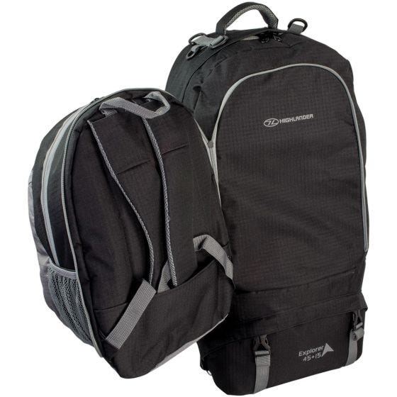 Highlander X-plorer Ryggväska 45 + 15 L - Svart