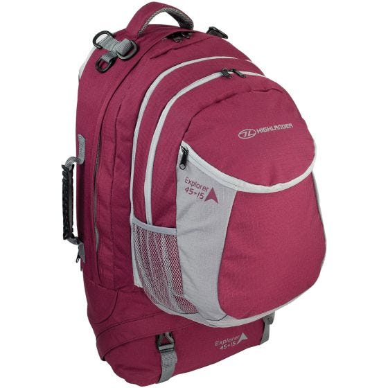 Highlander X-plorer Ryggväska 45 + 15 L - Hallon