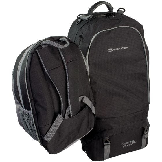 Highlander X-plorer Ryggväska 60 + 20 L - Svart