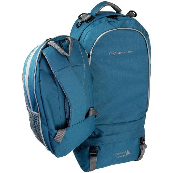 Highlander X-plorer Ryggväska 60 + 20 L - Turkos