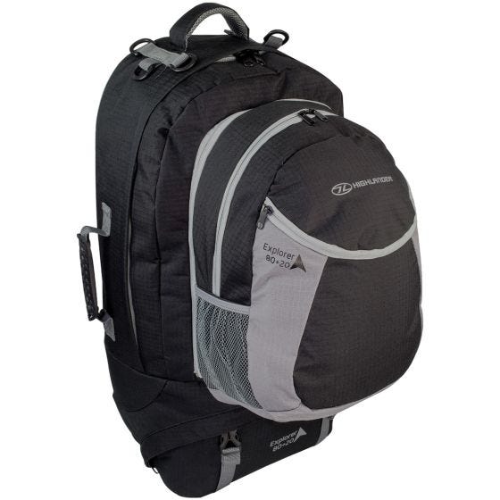Highlander X-plorer Ryggväska 80 + 20 L - Svart