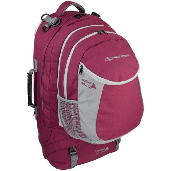 Highlander X-plorer Ryggväska 80 + 20 L - Hallon