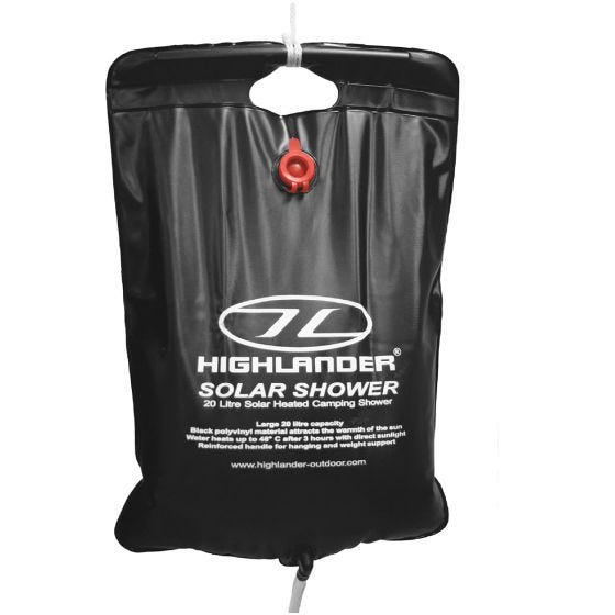 Highlander Solvärmedusch 20 L - Svart
