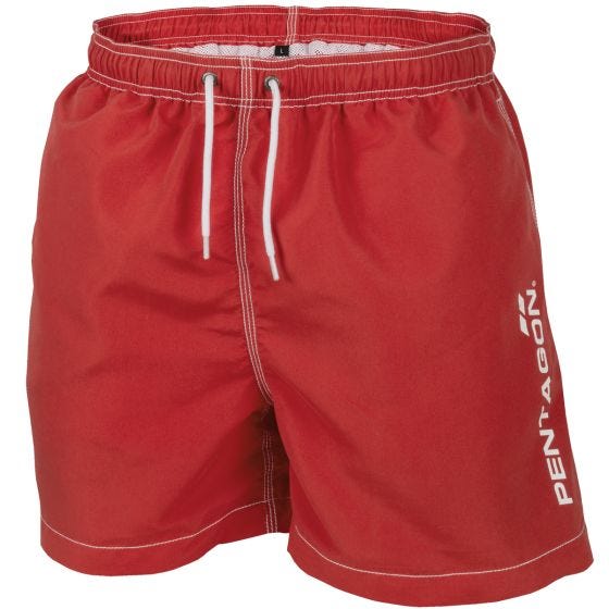 Pentagon Hippocampus Badshorts Röd