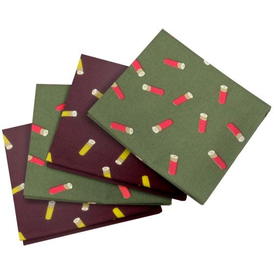 Jack Pyke Cartridge 4-pack Näsdukar - Wine/Grön