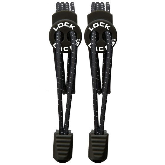 Lock Laces Elastic No Tie Skosnören Svart
