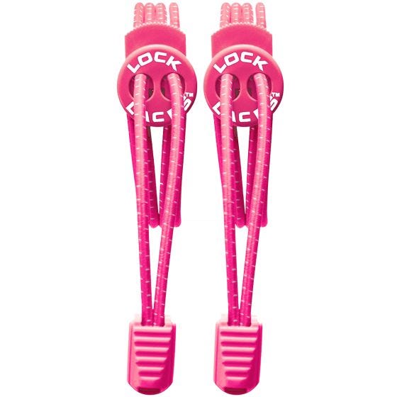 Lock Laces Elastic No Tie Skosnören - Hot Pink