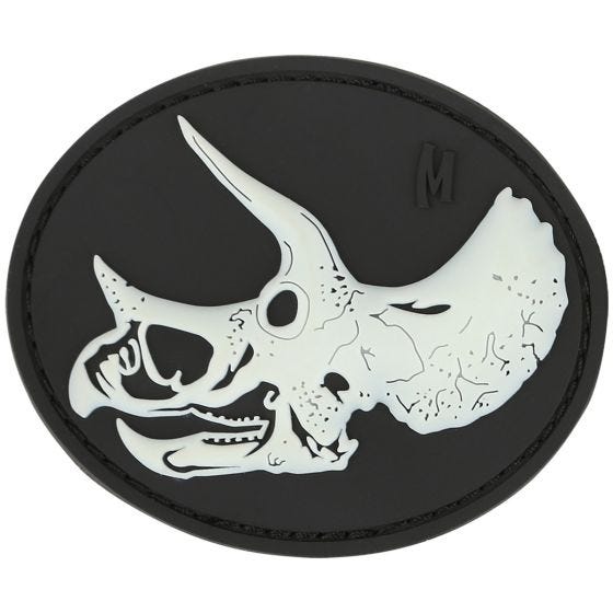 Maxpedition Triceratops Skull Moralmärke - GLOW