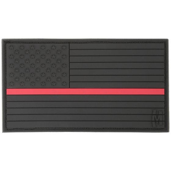 Maxpedition USA Flag Stort Moralmärke - Firefighter Thin Red Line