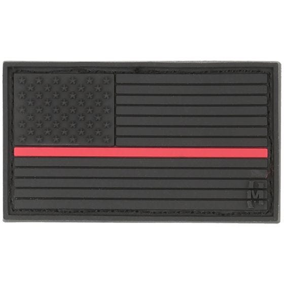 Maxpedition USA Flag Litet Moralmärke - Firefighter Thin Red Line