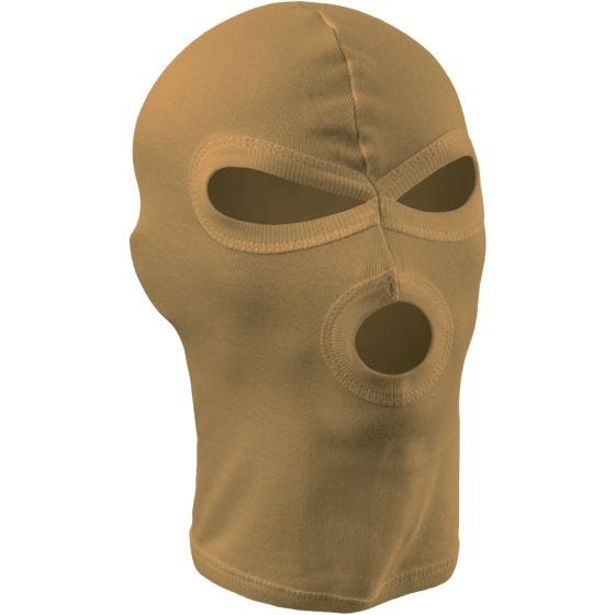 MFH Balaklava med 3 Hål Lätt Bomull - Coyote Tan